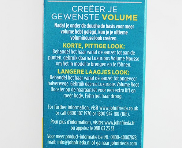 John Frieda 7 Day Volume In-Shower Treatment