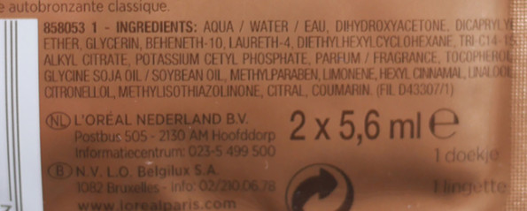 L'Oréal Sublime Bronze Duo Zelfbruinende Doekjes