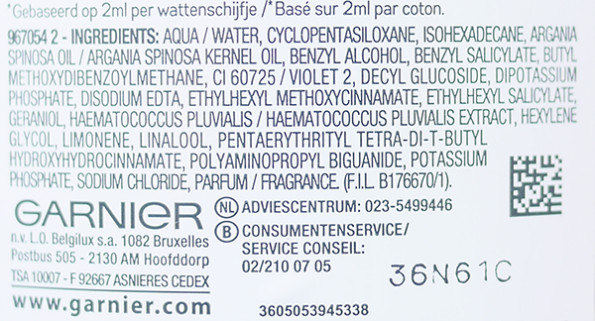 Garnier Micellair Reinigingswater Langhoudende en Waterproof make-up