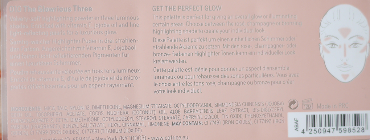 Catrice Deluxe Glow Highlighter en Eye en Brow Contouring Palette